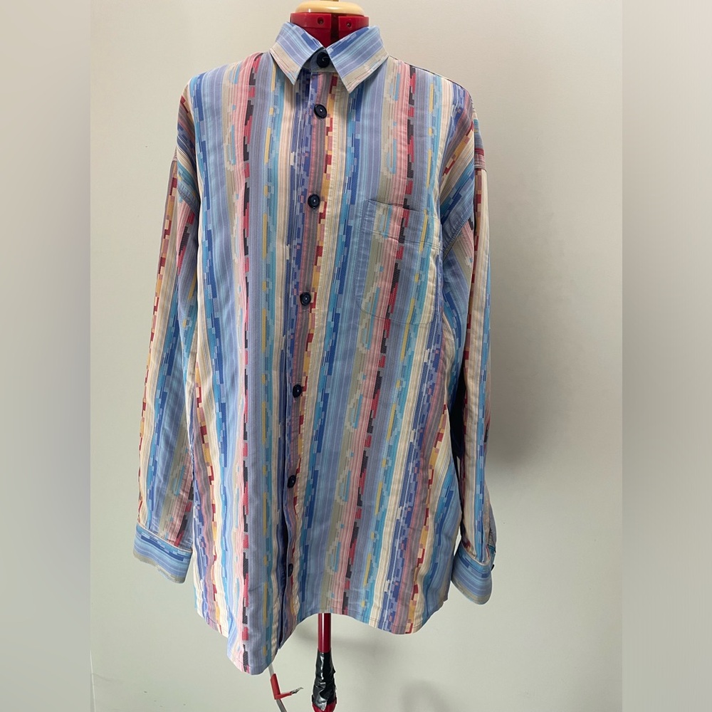 Signum %100 Cotton striped button shirt Sz.XL